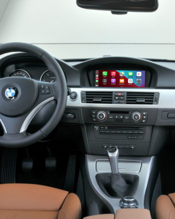 BMW E90 interior with dynakro radio